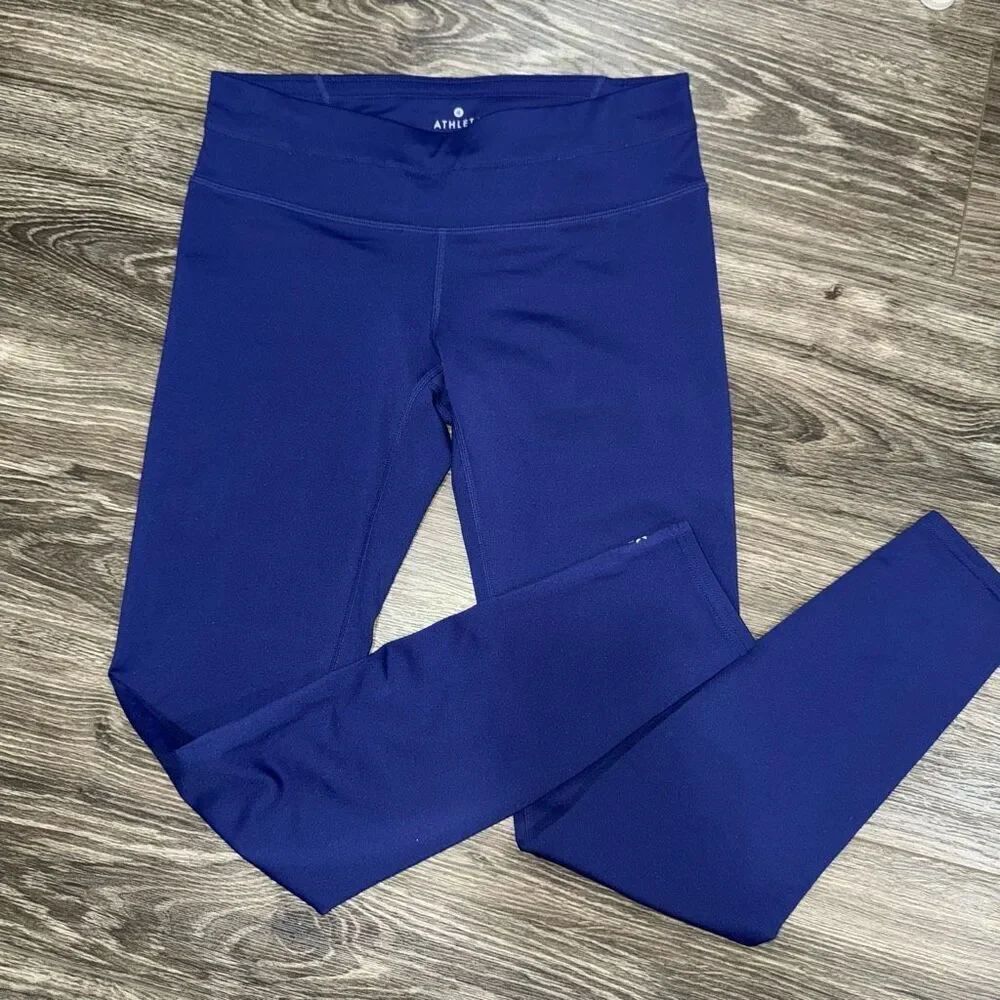 ATHLETA Sonar Purple Capri Legging Pant Crop Tight 341479 Reflective